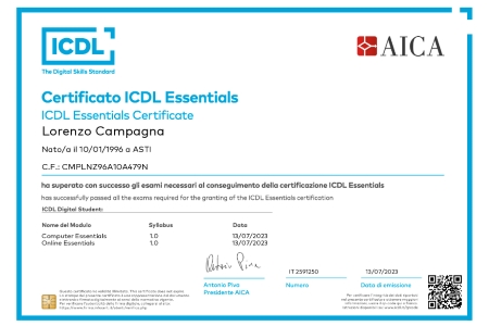 Certificazione ICDL Essentials